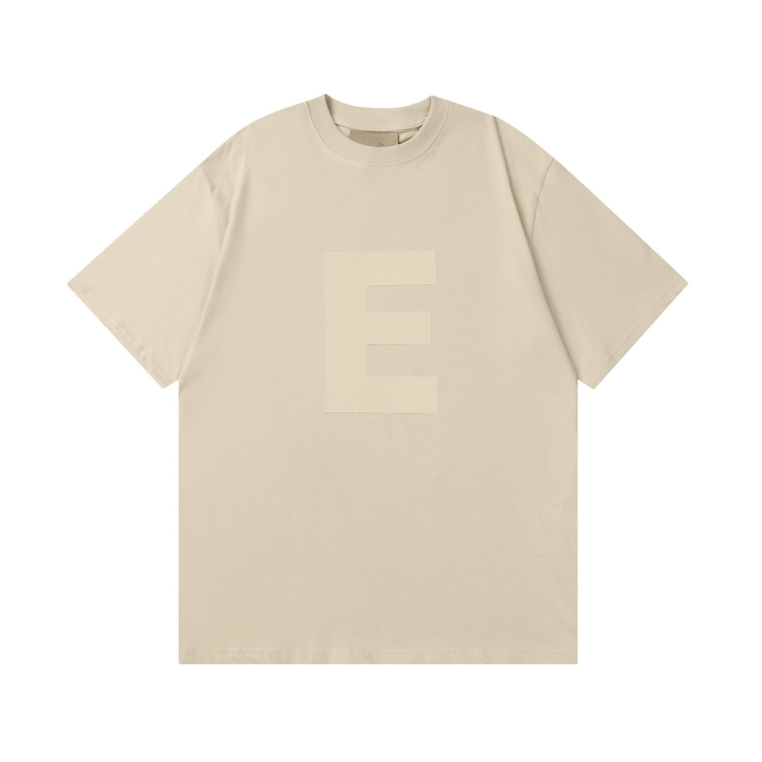 Fog Essentials T Shirts Spring Summer FOG Flocking E Letter Crew Neck Short Sleeves
