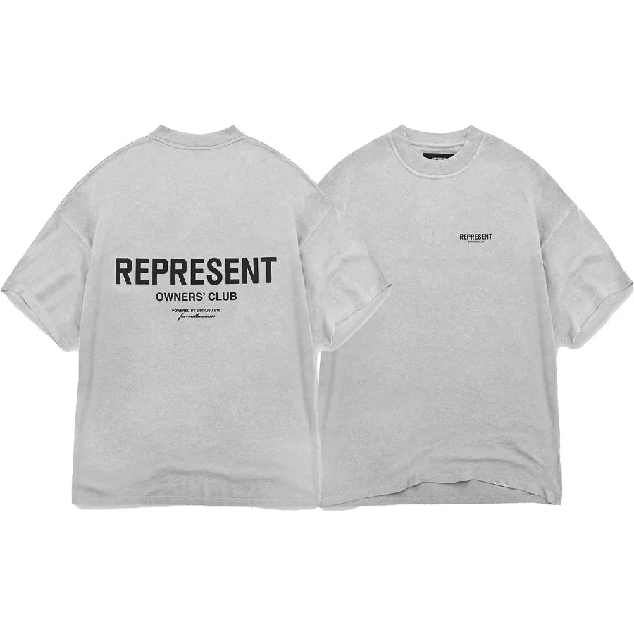 Represent Owners' Club Graphic T-Shirt - Heather Grey/Black