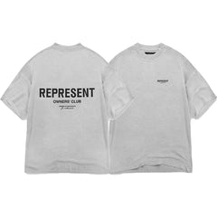 Represent Owners' Club Graphic T-Shirt - Heather Grey/Black