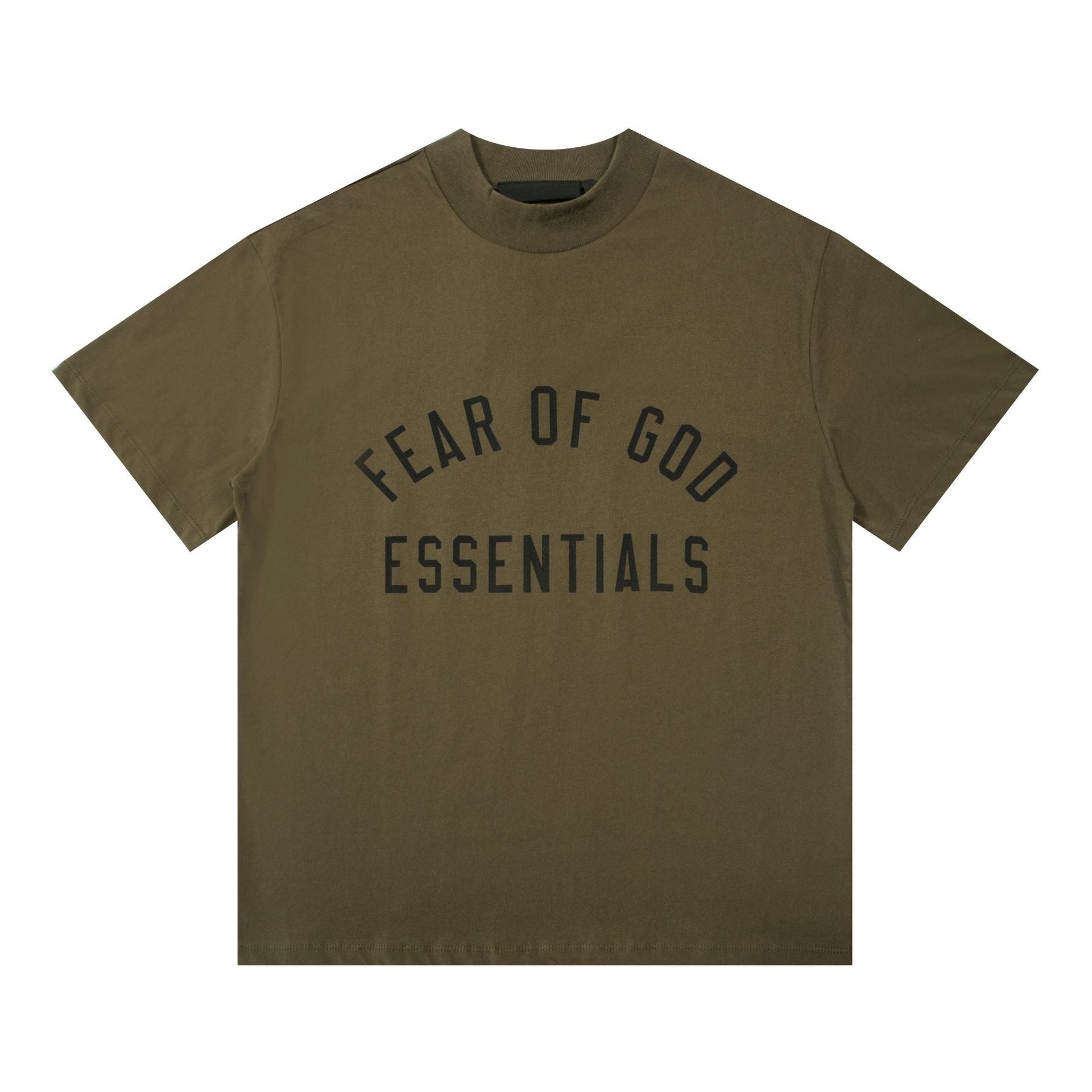 Fog Essentials T Shirts Spring/Summer FOG Double Line Letter Print Crew Neck Short Sleeves