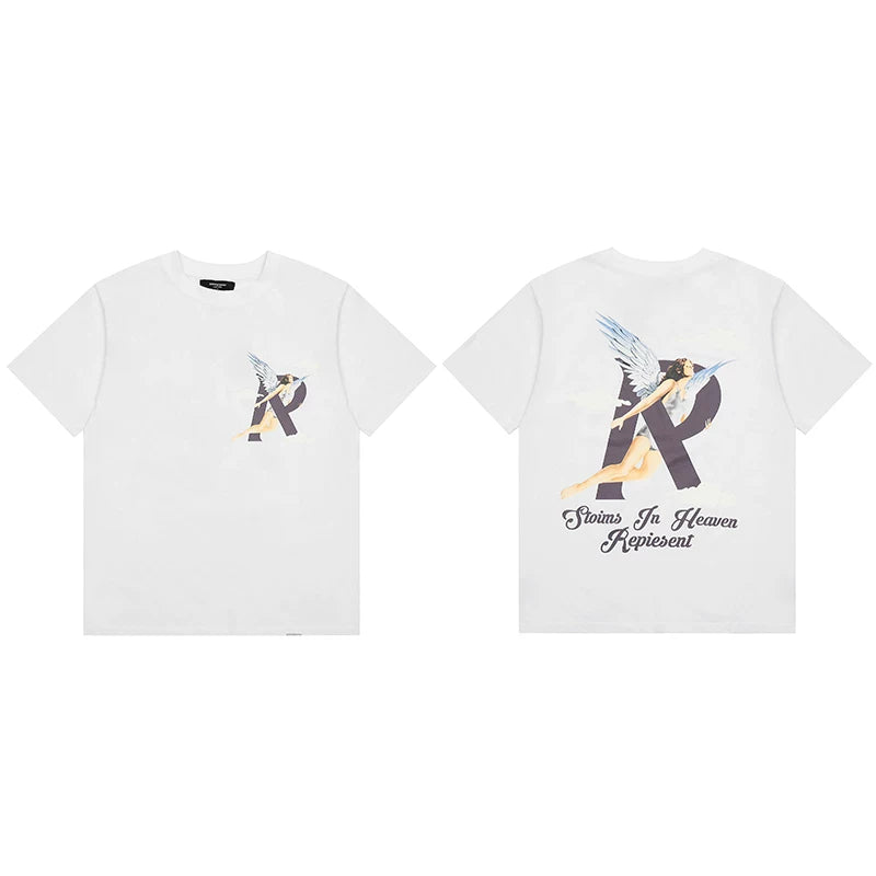 Represent "Storms In Heaven" Angel "R" Graphic T-Shirt - White