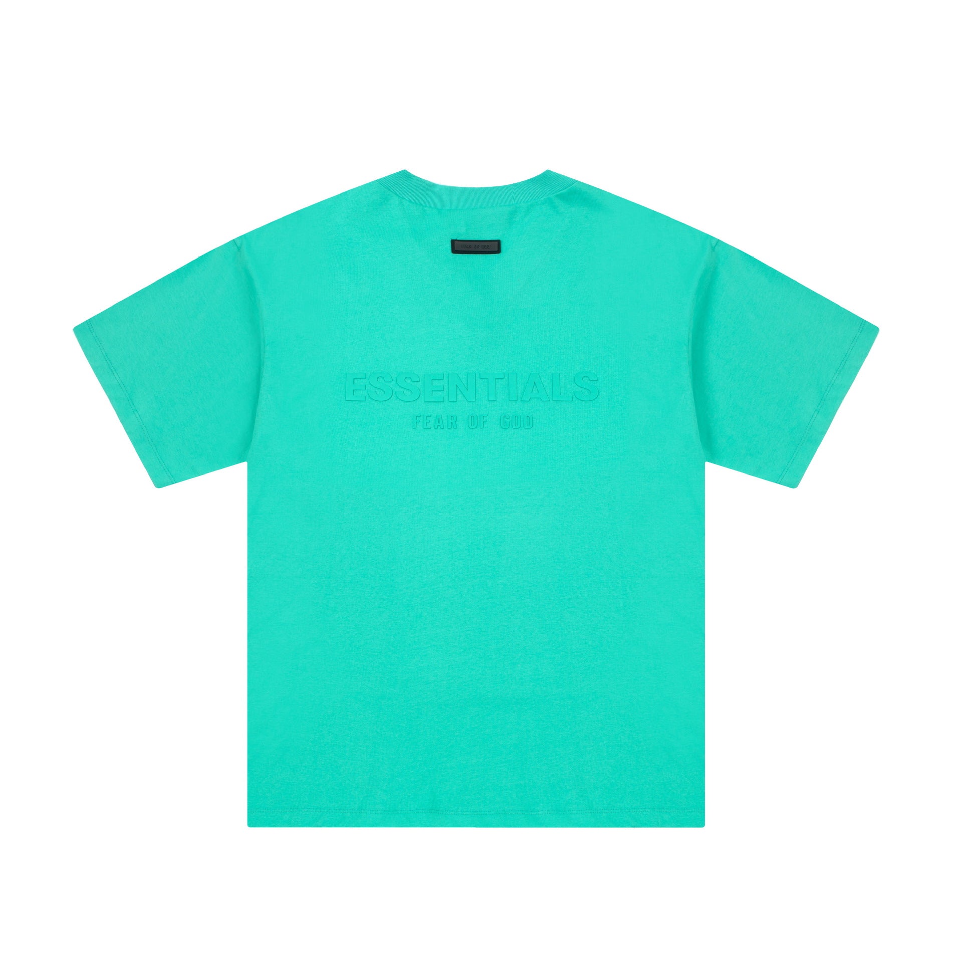 Fog Essentials T Shirts Spring/Summer FOG Season 9 Double Line Plastic Letter V-Neck Short Sleeves