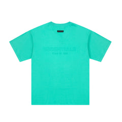 Fog Essentials T Shirts Spring/Summer FOG Season 9 Double Line Plastic Letter V-Neck Short Sleeves