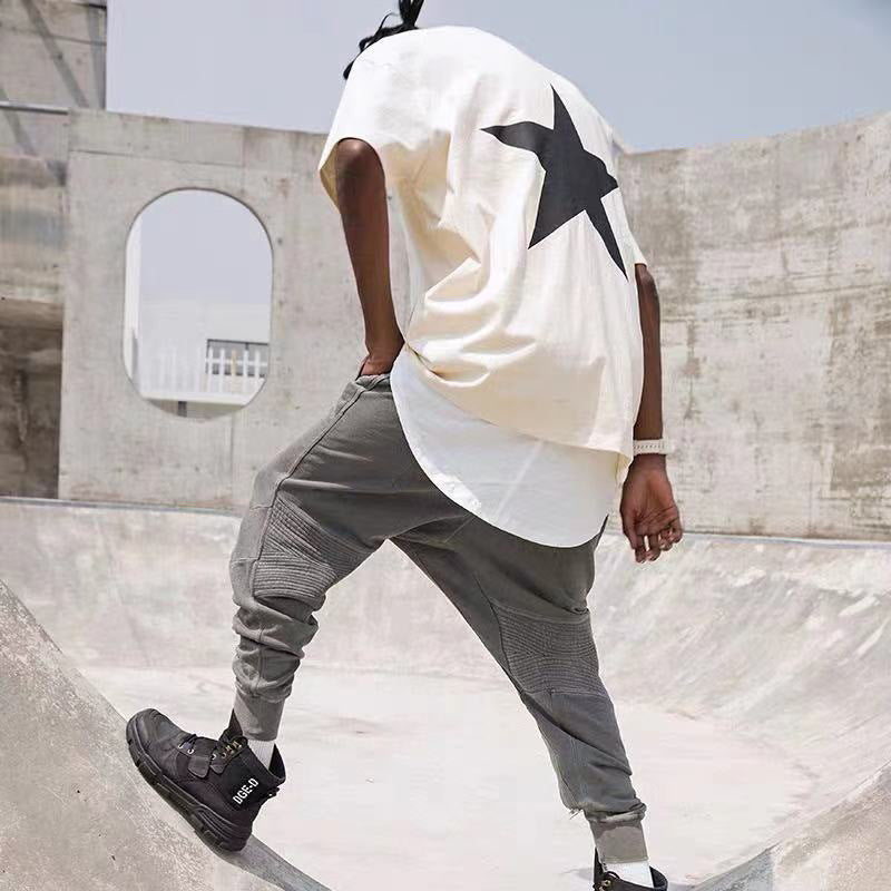 Fog Fear of God Essentials T Shirt Double-Line Five-Pointed Star Printed Short Sleeve High Street Loose T-shirt for Men