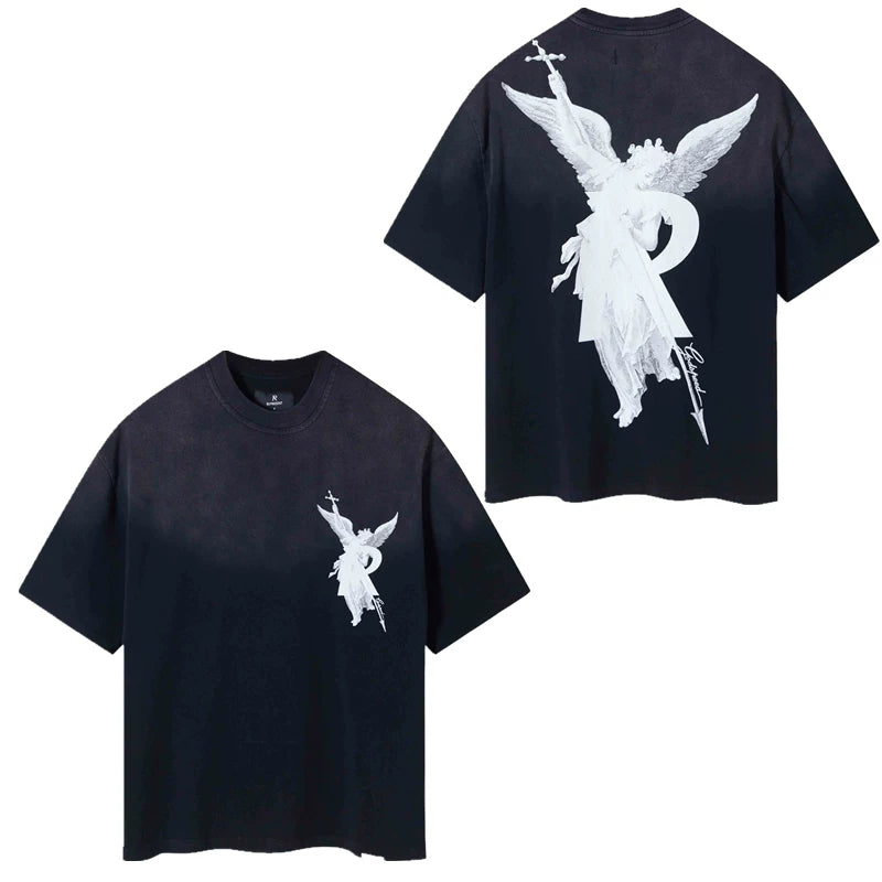 Represent Archangel & "R" Gradient Graphic T-Shirt - Vintage Black