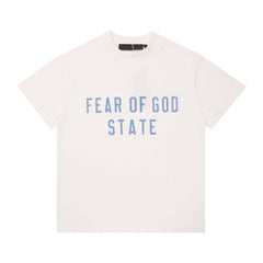 Fog Essentials T Shirts Spring/Summer FOG Double Line Letter Print Crew Neck Short Sleeves