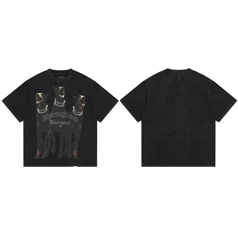 Represent "Thoroughbred" Doberman Graphic T-Shirt - Black