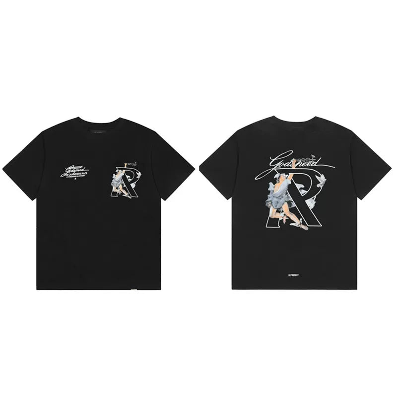Represent "God Save Us" Graphic T-Shirt - Black