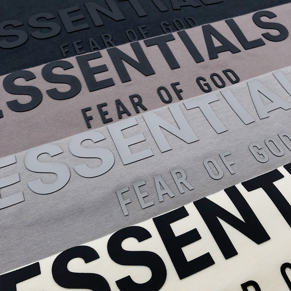 Fog Fear of God Essentials T Shirt Long Sleeve Back Three-Dimensional Letter Loose Couple T-shirt