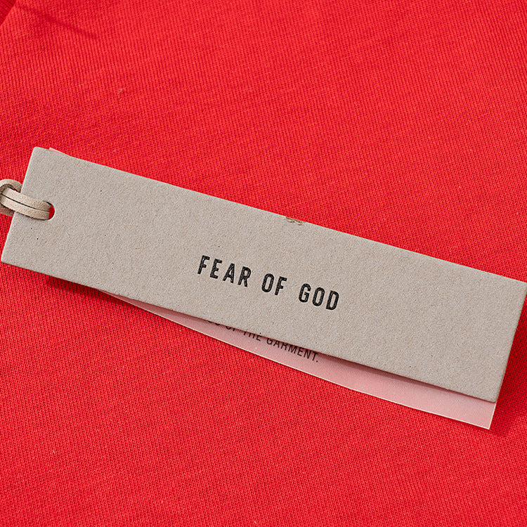 Fog Fear of God Essentials T Shirt Number 7 Flocked Printed T-shirt Loose Short Sleeve Men