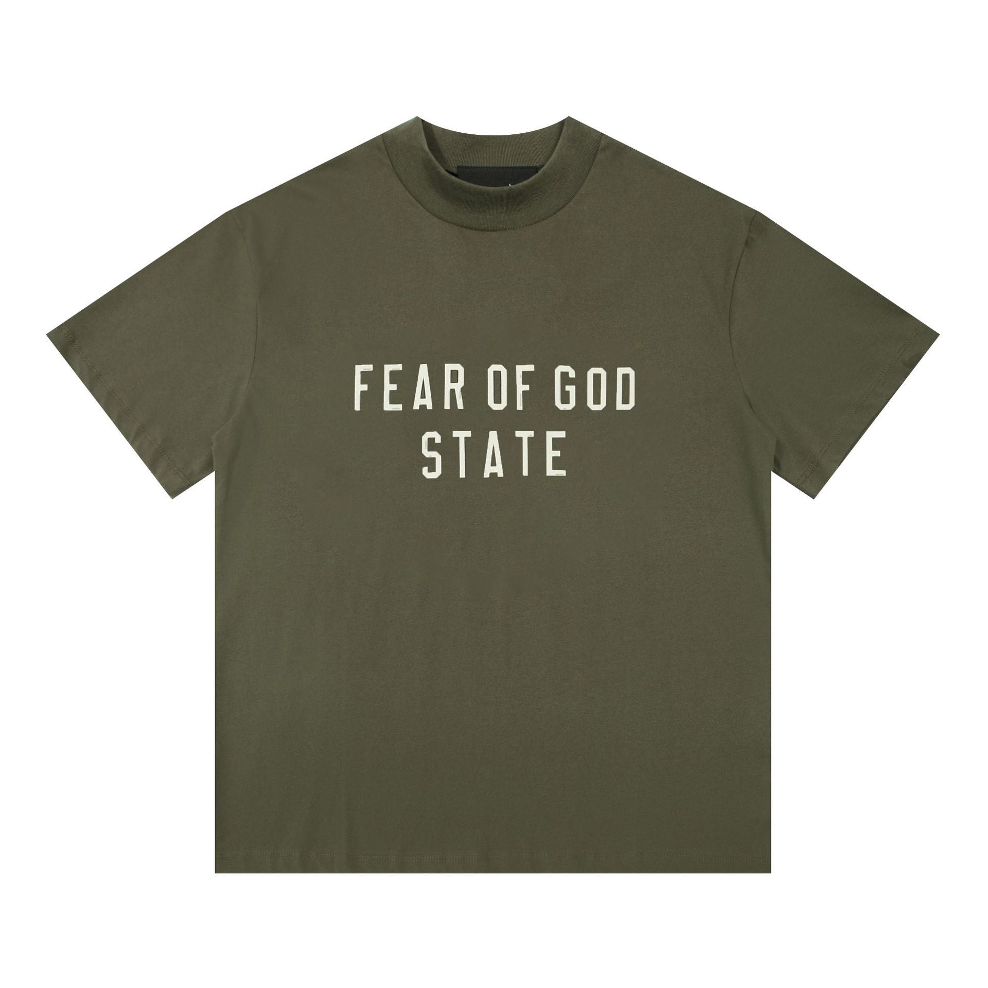 Fog Essentials T Shirts Spring/Summer FOG Double Line Letter Print Crew Neck Short Sleeves