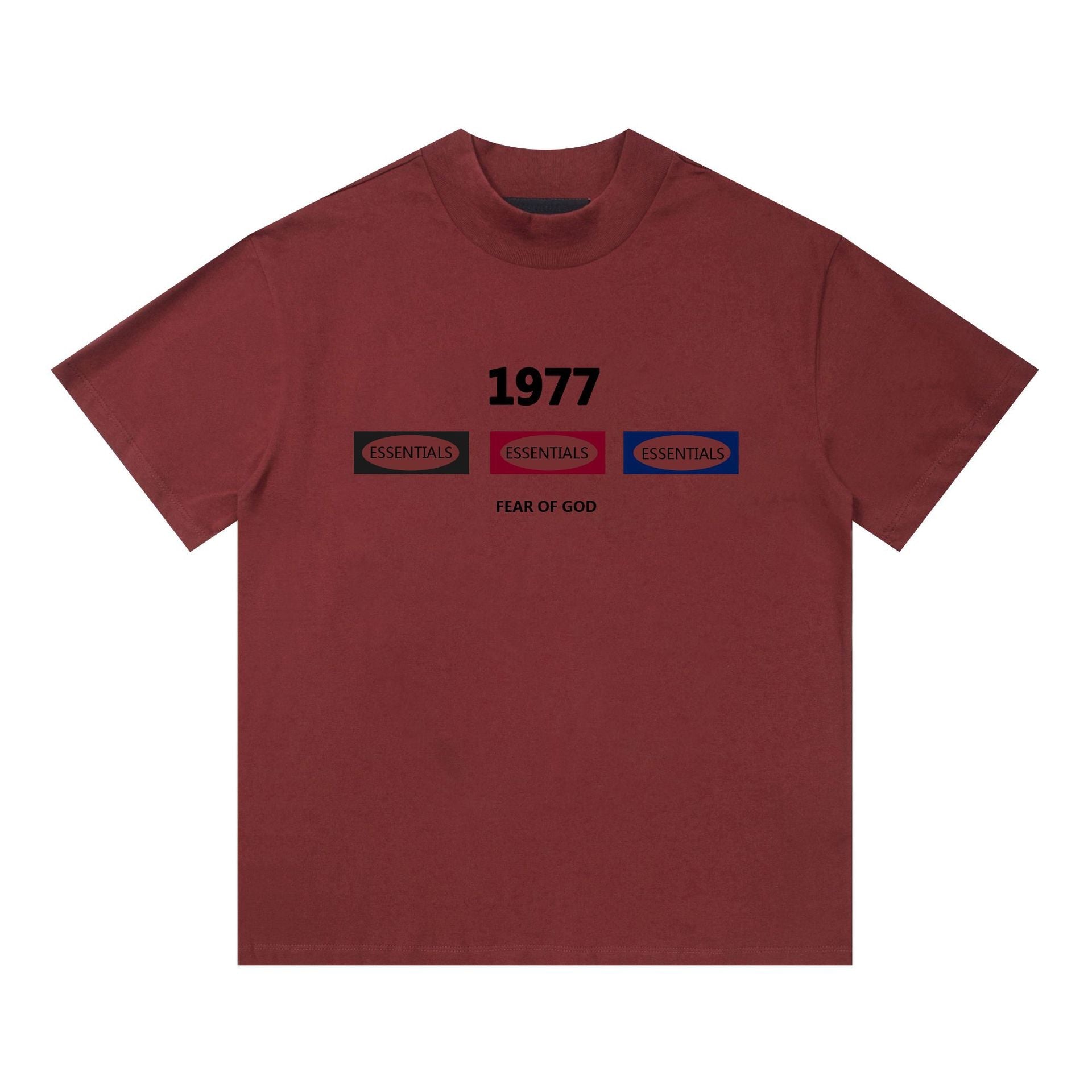 Fog Essentials T Shirts Spring/Summer FOG Letter Pattern Crew Neck Short Sleeves