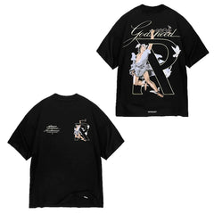 Represent "Good Speed" Vintage Figure & "R" Graphic T-Shirt - Black