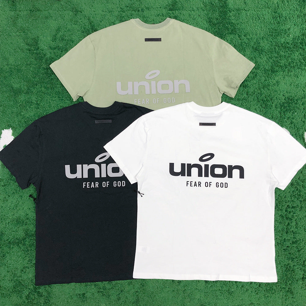 Fog Fear of God Essentials T Shirt Double Line Short Sleeve Printed Letter Loose Couple T-shirt