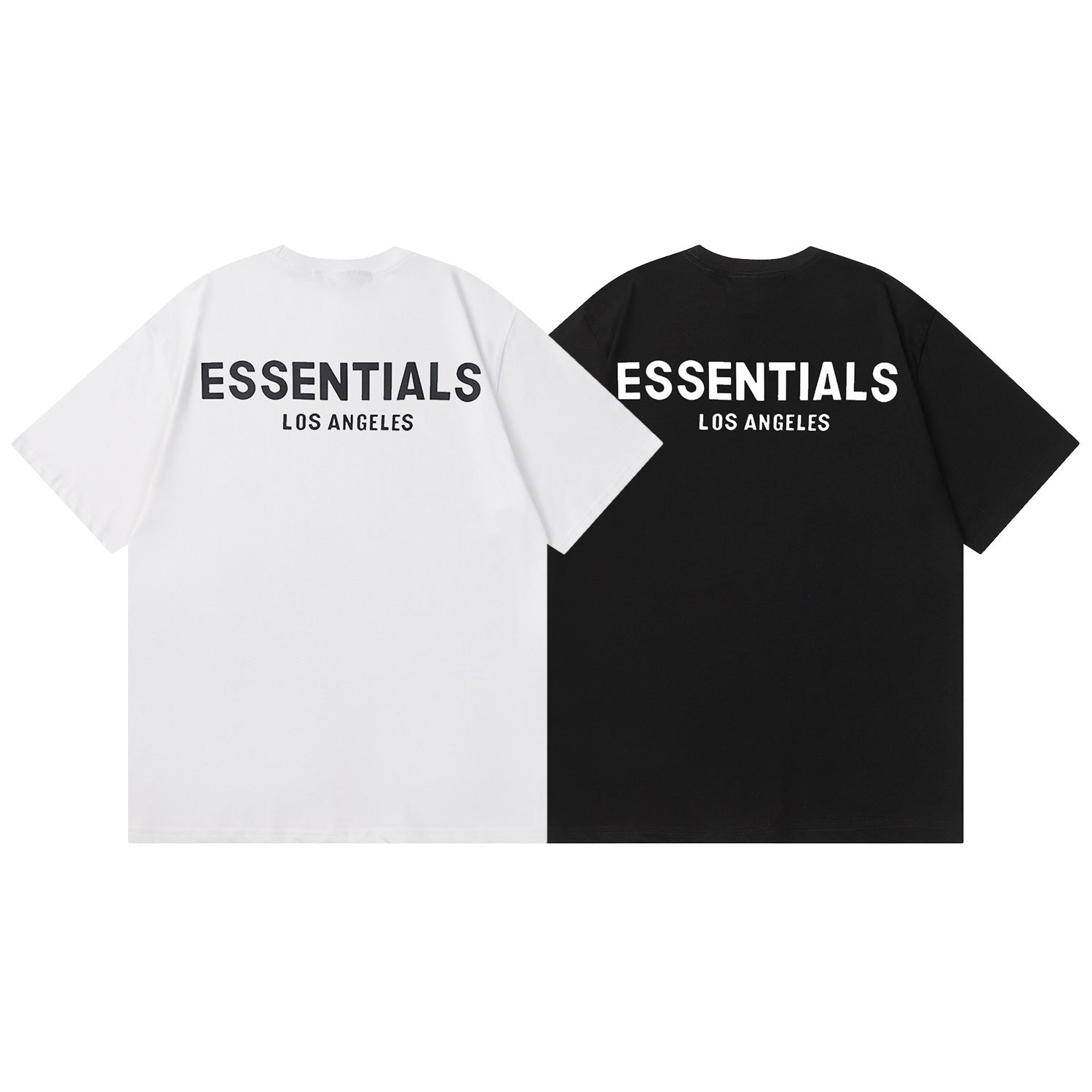 Fog Essentials T Shirts Spring/Summer FOG Reflective Letter Crew Neck Short Sleeves