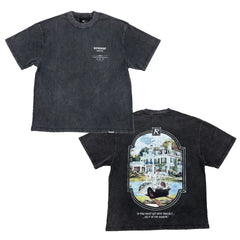 Represent Estate & Car Graphic T-Shirt - Vintage Black