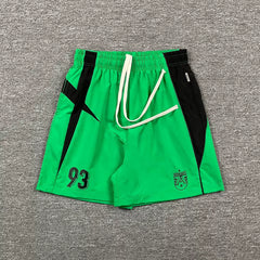 Represent Colorblock "93" Athletic Shorts - Green/Black