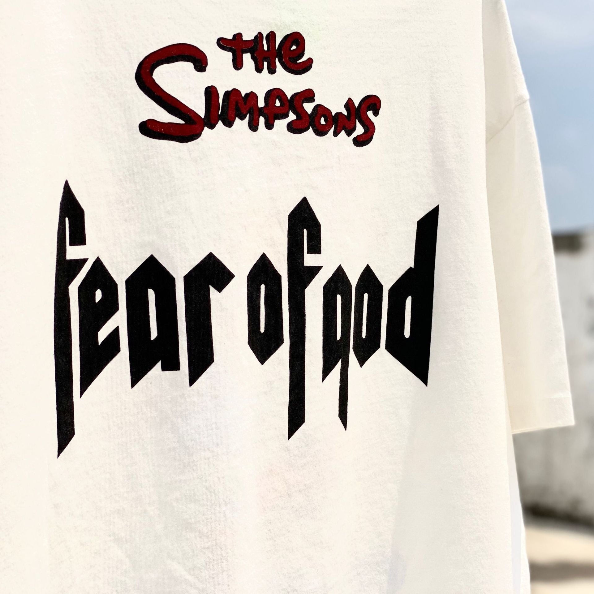 Fog Essentials T Shirts Spring and Summer FOG Joint Series Cartoon Pattern Crew Neck Short Sleeves