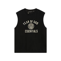Fog Essentials tank spring/summer FOG letter pattern crew neck vest
