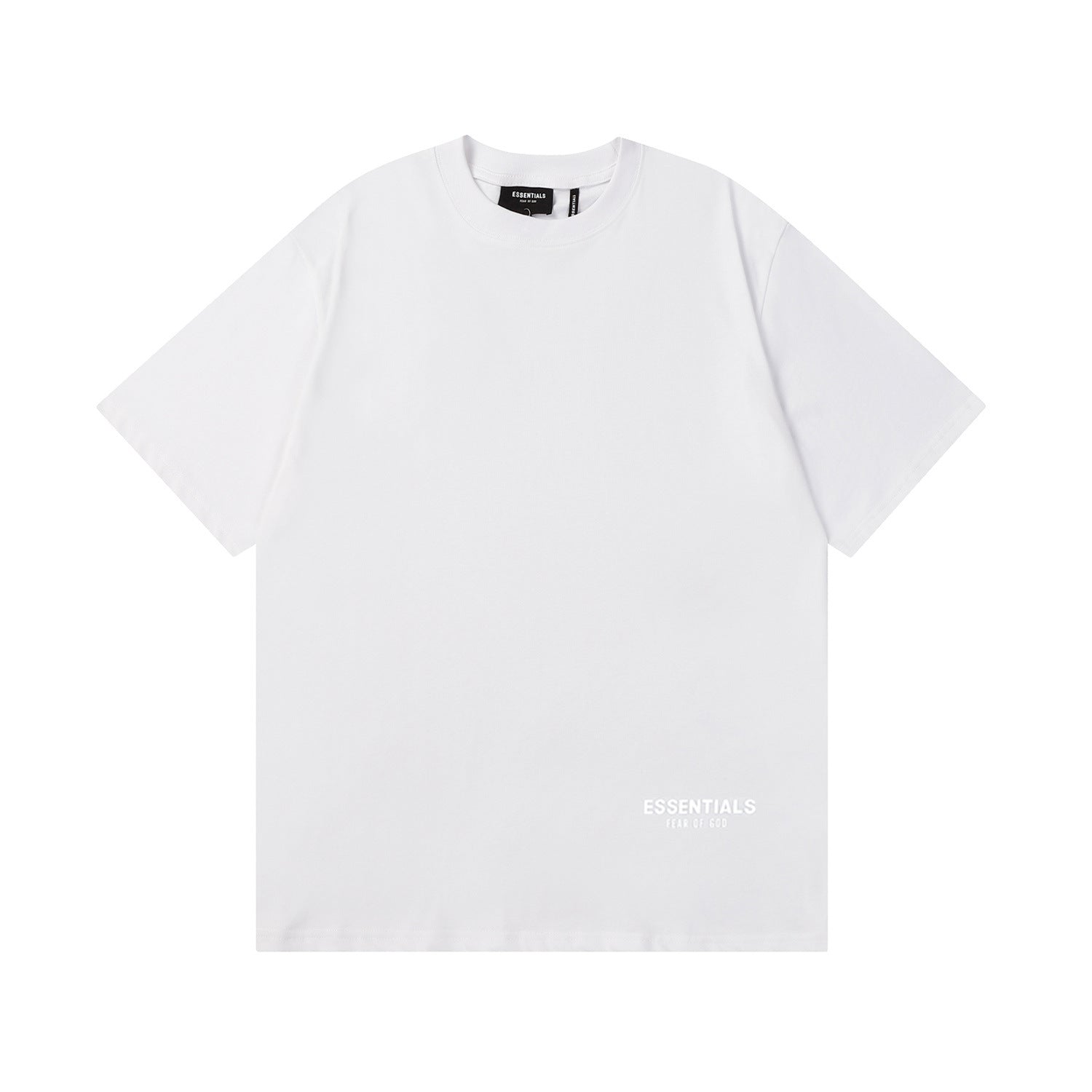 Fog Essentials T Shirts Spring/Summer FOG Reflective Letter Crew Neck Short Sleeves