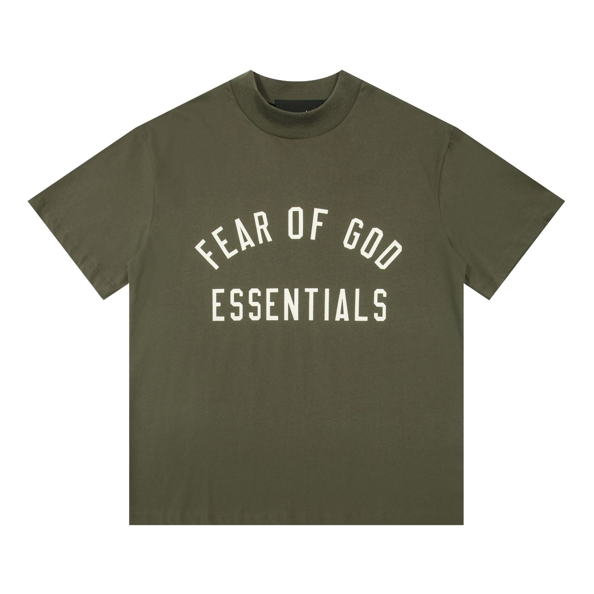 Fog Essentials T Shirts Spring/Summer FOG Double Line Letter Print Crew Neck Short Sleeves