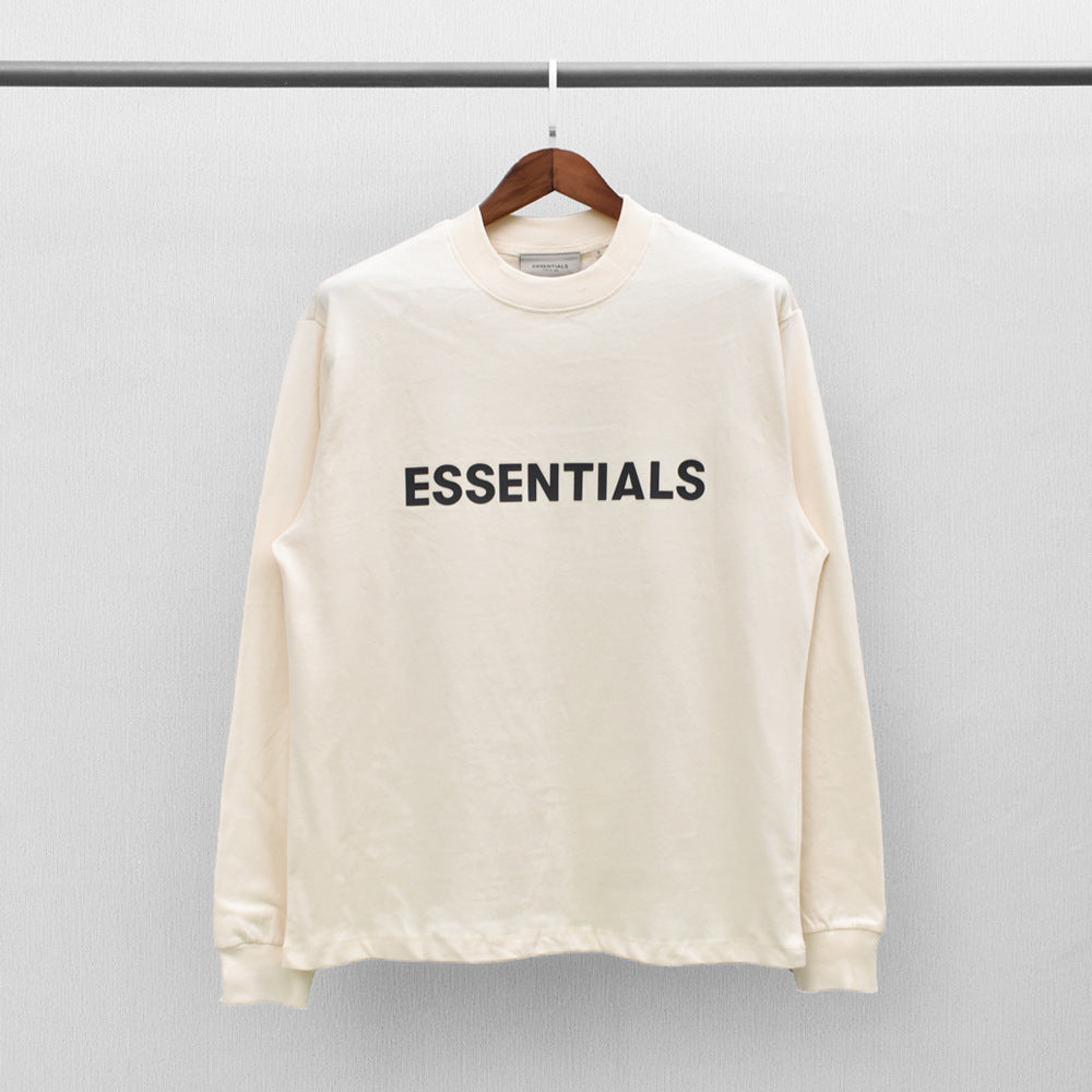 Fog Fear of God Essentials T Shirt Double Line Long Sleeve Letter Drop Shoulder Bottoming T-shirt