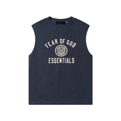 Fog Essentials tank spring/summer FOG letter pattern crew neck vest