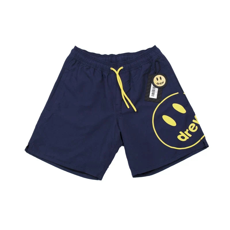 Drew House Smiley Face Swim Shorts, Navy Blue