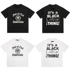 Fog Essentials T Shirts Spring/Summer FOG Letter Print Crew Neck Short Sleeves