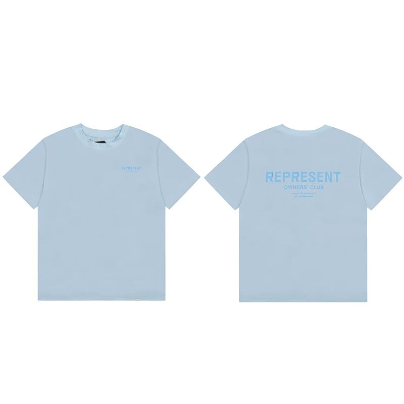 Represent Owners' Club Graphic T-Shirt - Light Blue Monochromatic