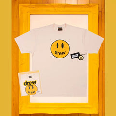 Drew House Smiley Face Short Sleeve T‑Shirt, Off‑White