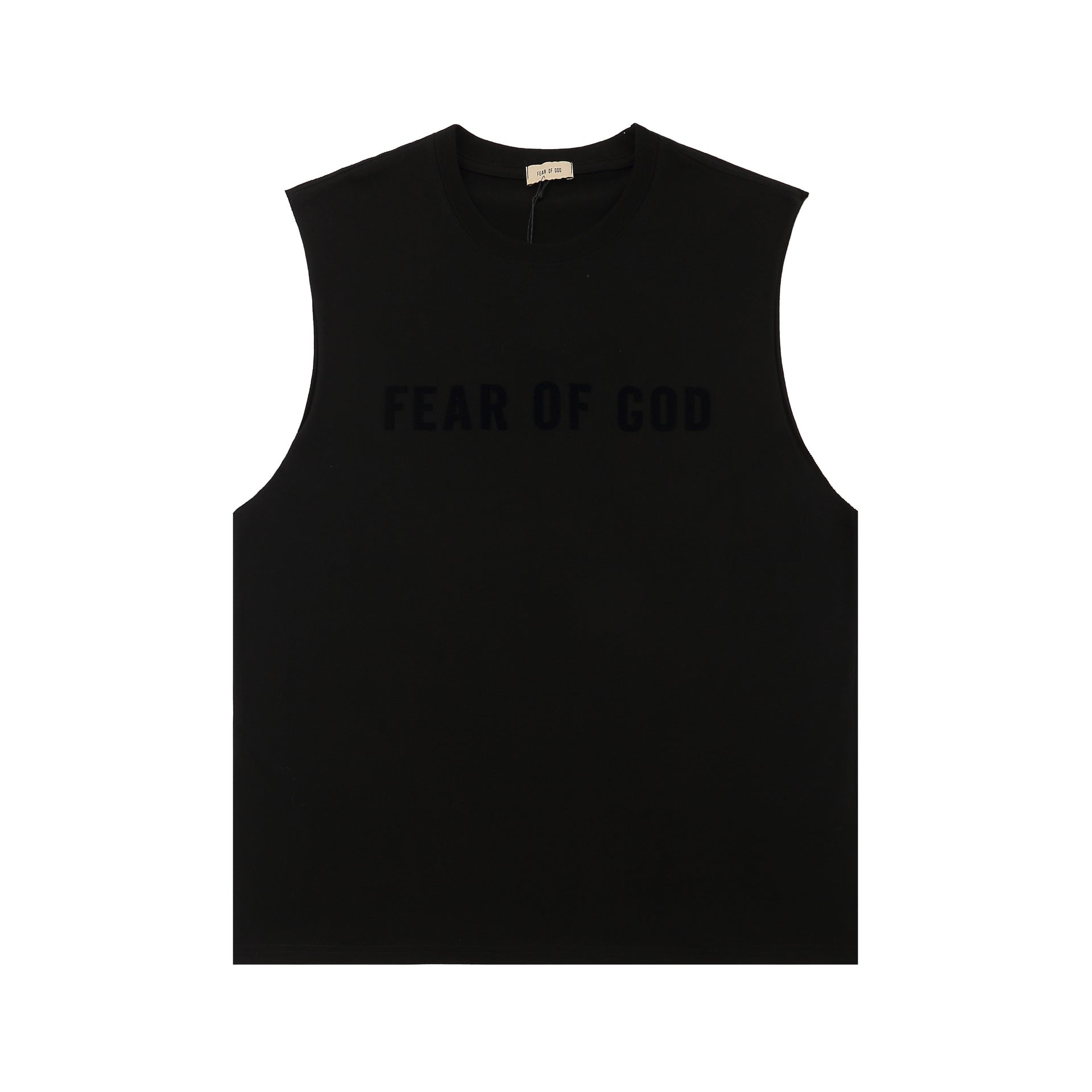 Fog Essentials tank spring and summer FOG double line letter casual crew neck vest