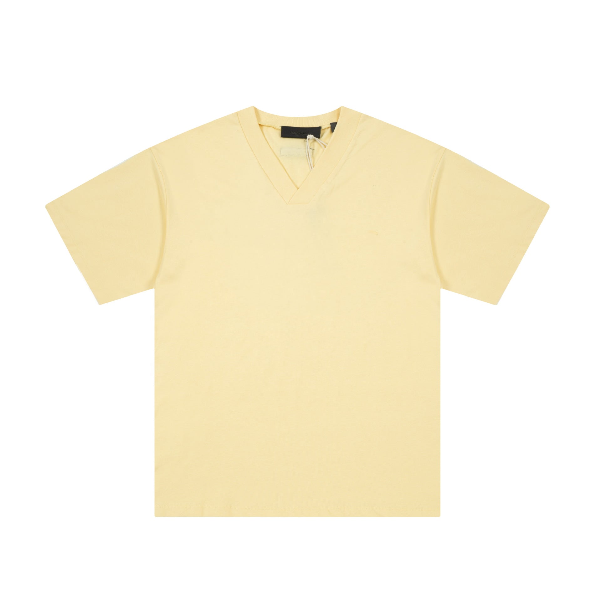 Fog Essentials T Shirts Spring/Summer FOG Season 9 Double Line Plastic Letter V-Neck Short Sleeves
