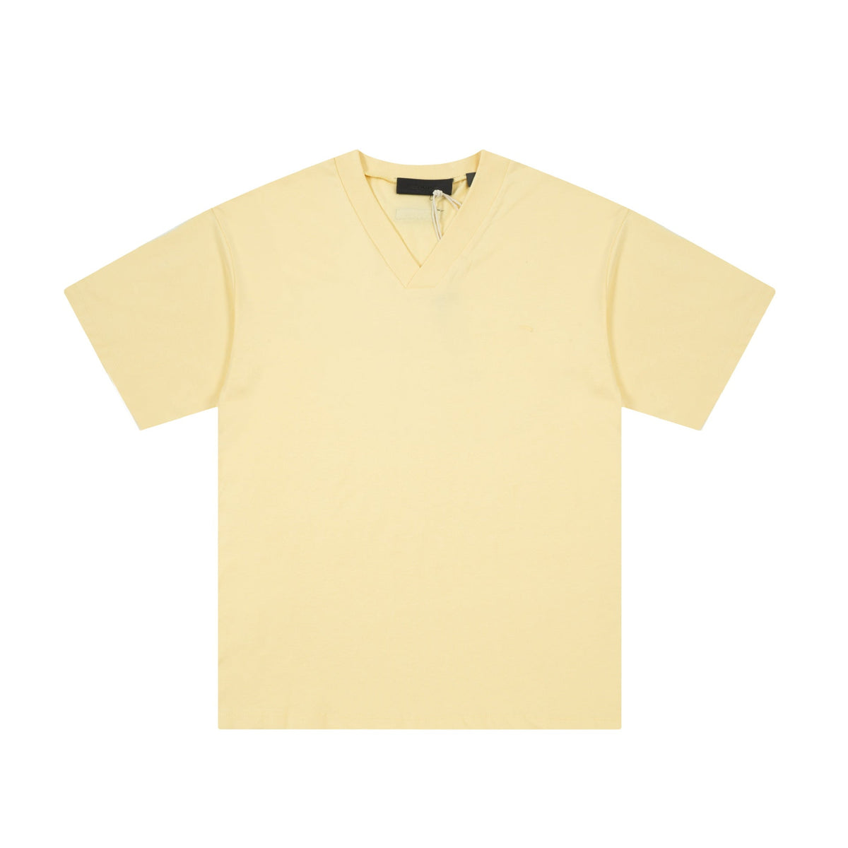Fog Essentials T Shirts Spring/Summer FOG Season 9 Double Line Plastic Letter V-Neck Short Sleeves