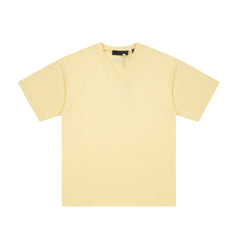 Fog Essentials T Shirts Spring/Summer FOG Season 9 Double Line Plastic Letter V-Neck Short Sleeves
