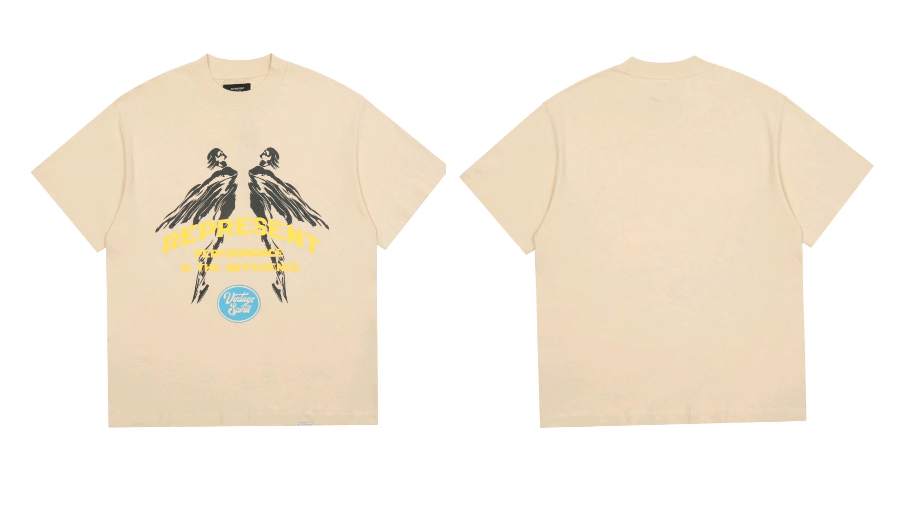 Represent Angel "Performance Difference" Graphic T-Shirt - Sand