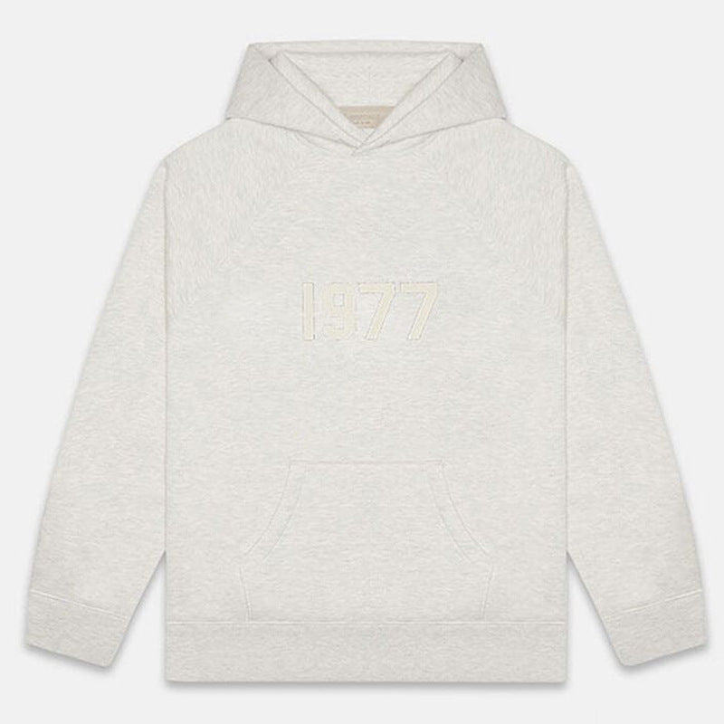 Fog Essentials Hoodie Flocking Logo '1977'kua Loose Fleece Sweater
