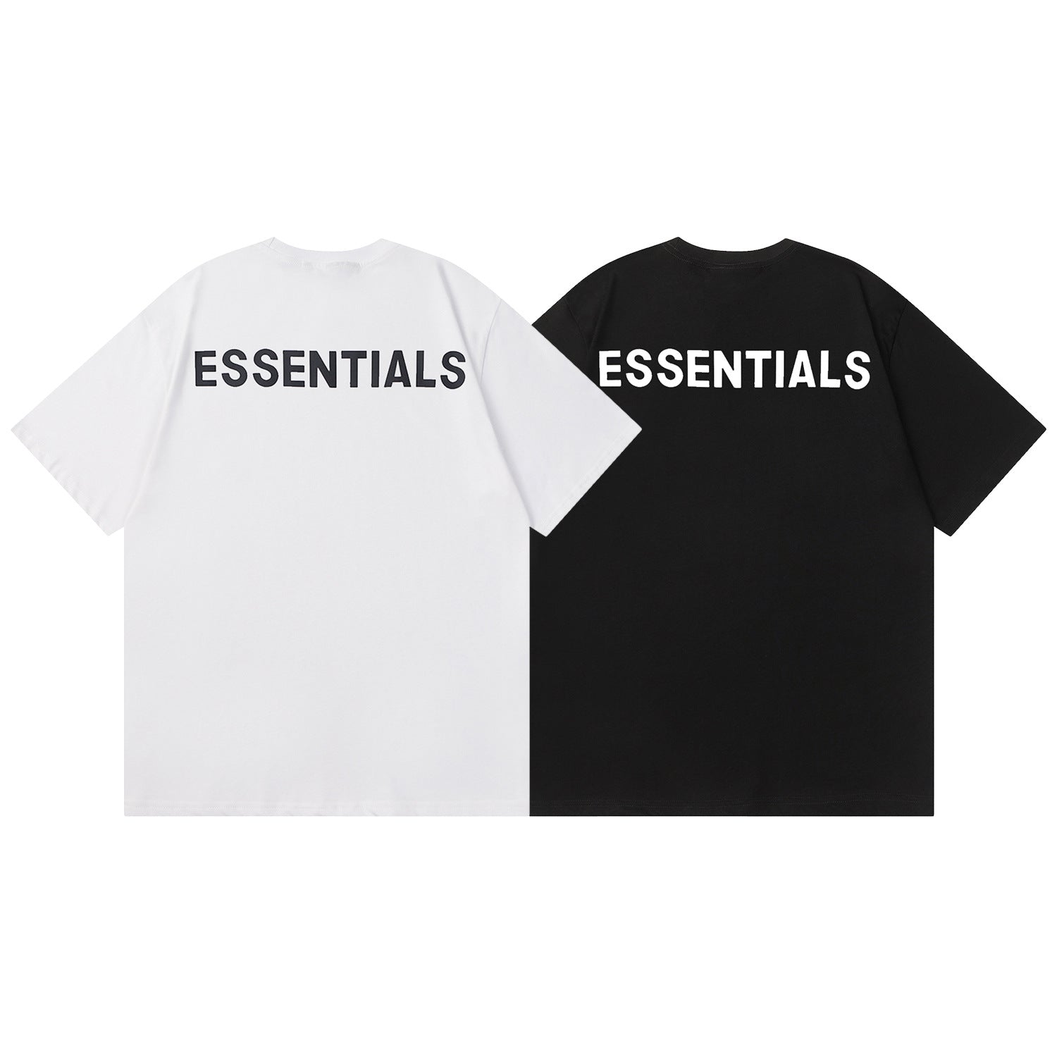Fog Essentials T Shirts Spring/Summer FOG Reflective Perm Letters Crew Neck Short Sleeves