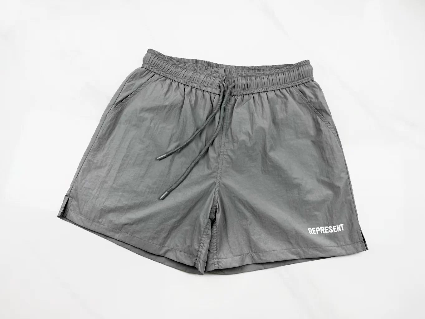 Represent Minimalist Nylon Shorts - Taupe/Grey