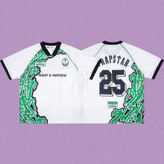 Trapstar x Wray & Nephew Graphic Football Jersey - White/Green