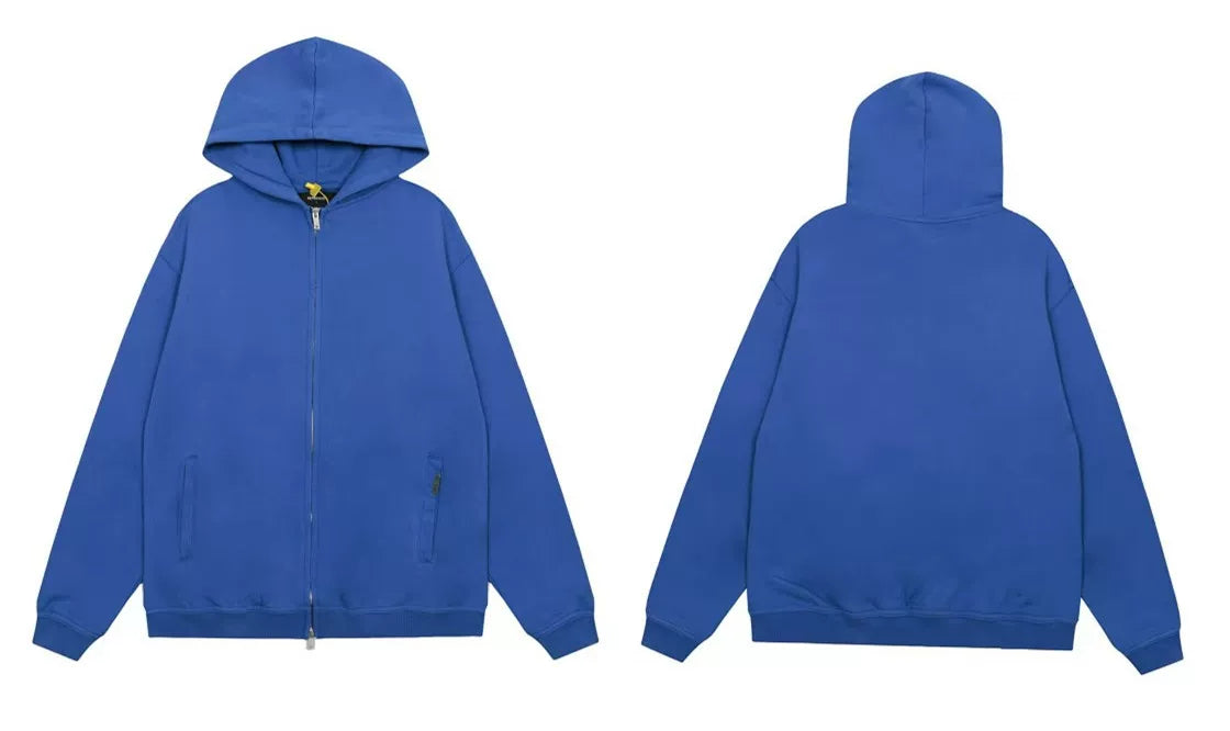 Represent Solid Heavyweight Zip-Up Hoodie - Cobalt Blue