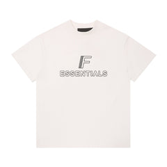 Fog Essentials T Shirts Spring/Summer FOG Letter Embroidery Crew Neck Short Sleeves