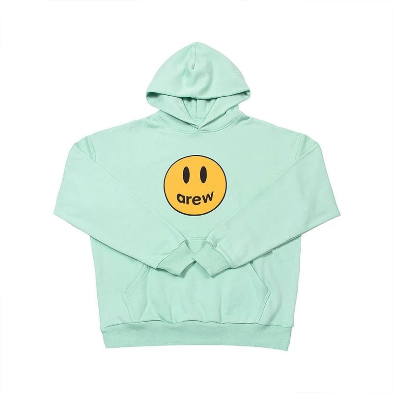 Drew House Smiley Face Pullover Hoodie, Mint Green