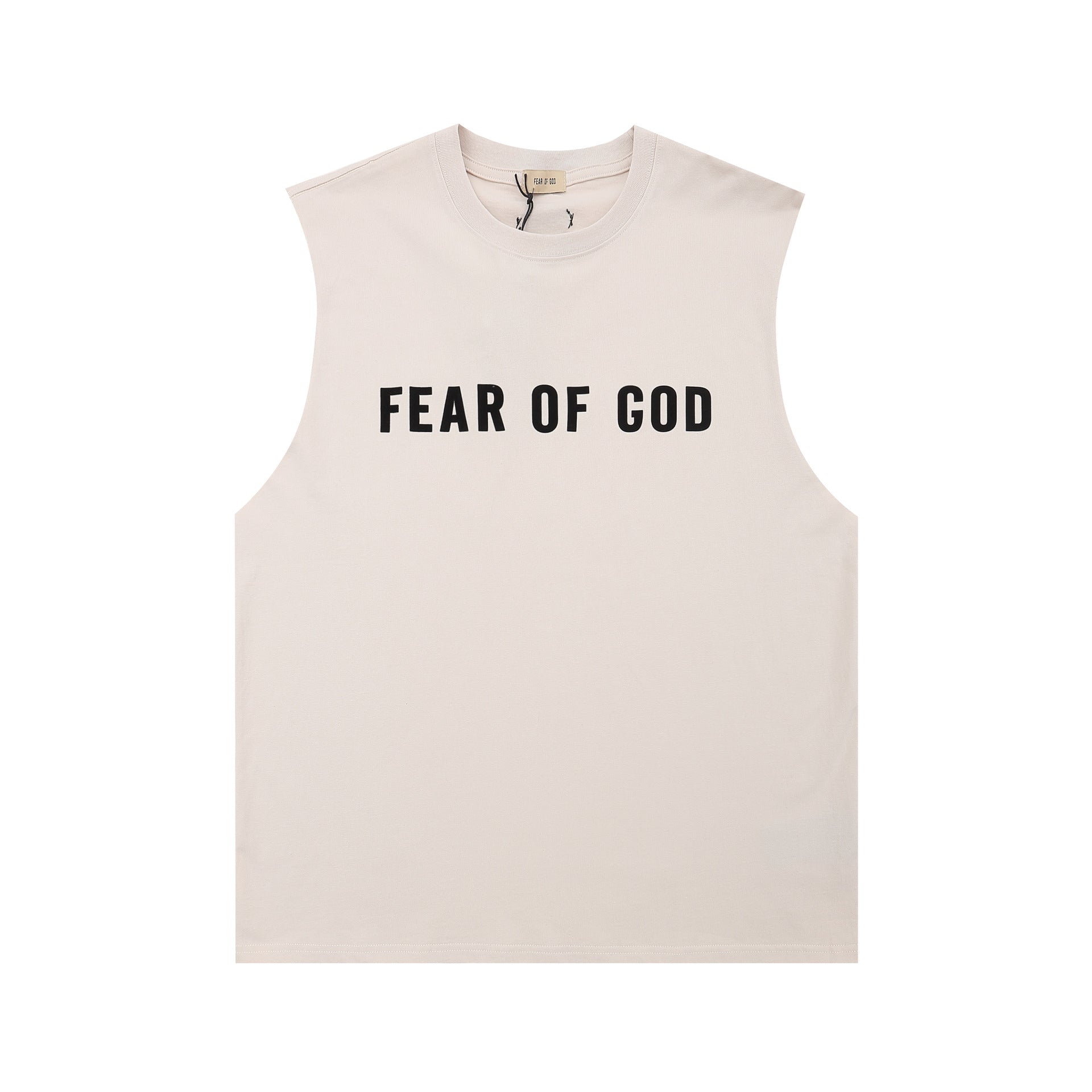 Fog Essentials tank spring and summer FOG double line letter casual crew neck vest