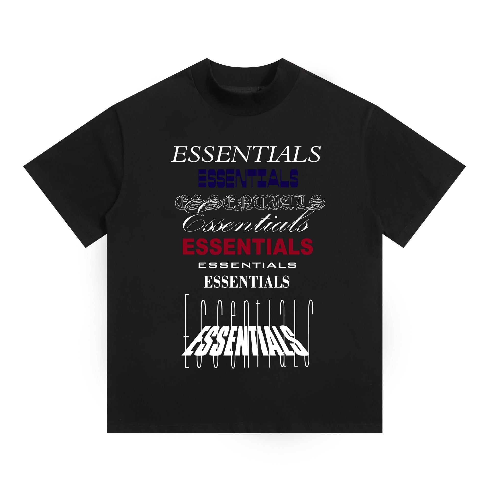 Fog Essentials T Shirts Spring/Summer FOG Letter Pattern Crew Neck Short Sleeves