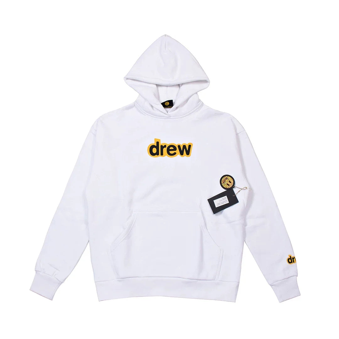 Drew House Logo Pullover Hoodie, White