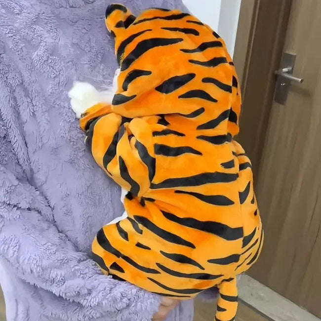 Cat Clothes Tiger Outfit Thermal Cotton-Padded Clothes Kitten Blue Cat British Shorthair Muppet Autumn and Winter Pet Dog Four-Legged Clothes Main Image