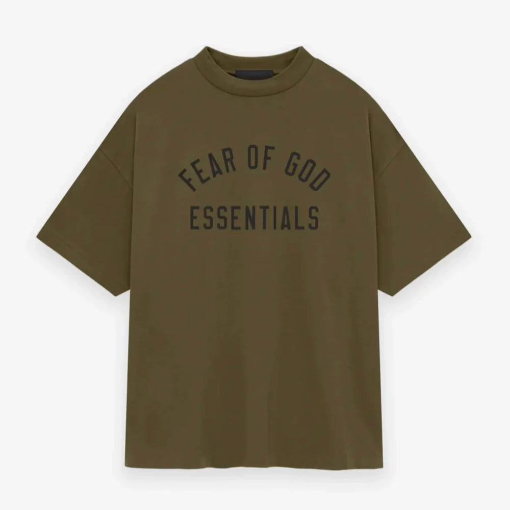 Fear of God Essentials Arc Logo Short-Sleeve T-Shirt Olive green