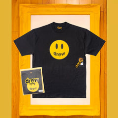 Drew House Smiley Face Short Sleeve T‑Shirt, Black