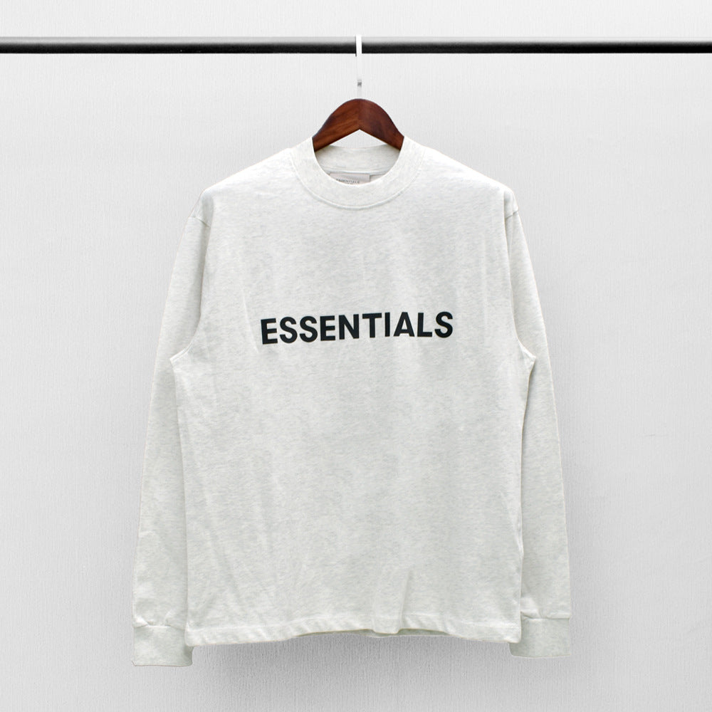 Fog Fear of God Essentials T Shirt Double Line Long Sleeve Letter Drop Shoulder Bottoming T-shirt